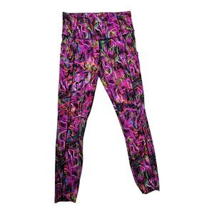 Lululemon Leggings Women 25 Sz 6 High-Rise Hyper Multicolor Pink Soft Athleisure